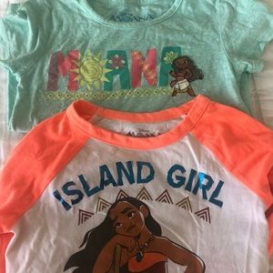 2 Disney Moana shirts
